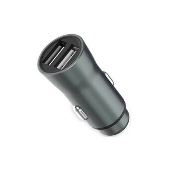 Xipin CX25 2.4A Car Charger w/ 2 USB Ports - Grey
