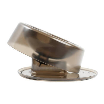 Ibiyaya Tilt-n-Serve Pet Feeding Bowl for Dogs/Cats 420ml Clear/Brown 