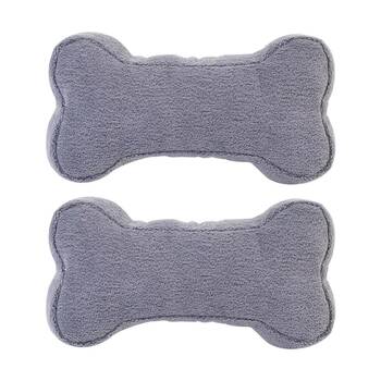 2PK Lilly & Dash Pet Dog Interactive Squeaker Bone Toy 200x150x150mm Charcoal