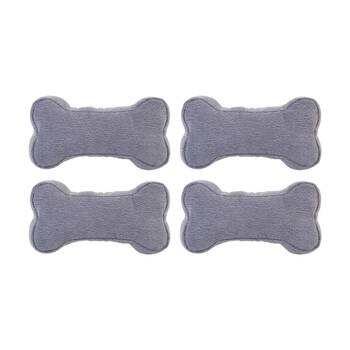 4PK Lilly & Dash Pet Dog Interactive Squeaker Bone Toy 200x150x150mm Charcoal