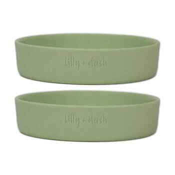 2PK Lilly & Dash Pet Cat Feeding Drinking Dish Bowl 265ml Mint