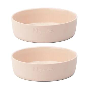2PK Lilly & Dash Pet Cat Feeding Drinking Dish Bowl 265ml Rose Quartz
