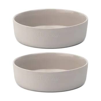 2PK Lilly & Dash Pet Cat Feeding Drinking Dish Bowl 265ml Slate