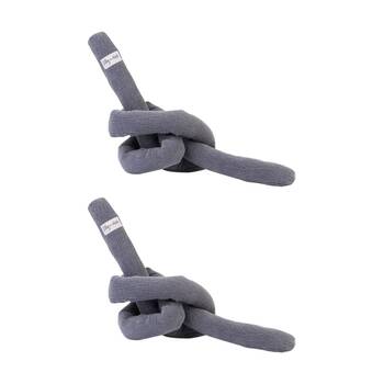 2PK Lilly & Dash Pet Dog Interactive Knot Play Toy 250x150x150mm Charcoal