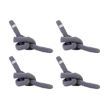 4PK Lilly & Dash Pet Dog Interactive Knot Play Toy 250x150x150mm Charcoal