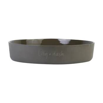 Lilly & Dash Pet Dog Outdoor 7L Water Drinking Bowl 360x360x75mm Charcoal
