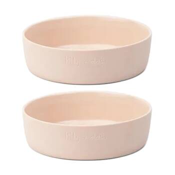 2PK Lilly & Dash Pet Dog Cat 1L Food Water Drinking Bowl 200x185x55mm Rose Quartz