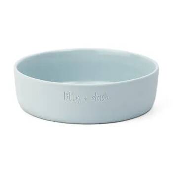 Lilly & Dash Pet Dog Cat 1.75L Food Water Drinking Bowl 230x210x70mm Sky
