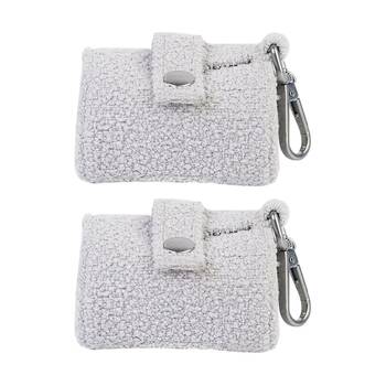 2PK Lilly & Dash Pet Dog Waste Bag Holder w/ Clip Attachment 50x50x50mm Cloud