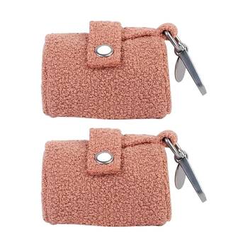 2PK Lilly & Dash Pet Dog Waste Bag Holder w/ Clip Attachment 50x50x50mm Terracotta