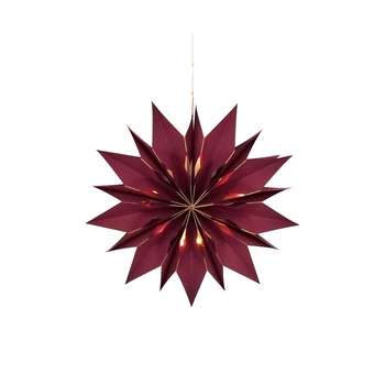 Colours Of Christmas 15-Bulb Light Up 50cm Fold Out Star - Red