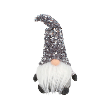 Colours Of Christmas Deluxe 31x15cm Glitter Gnome Sitting