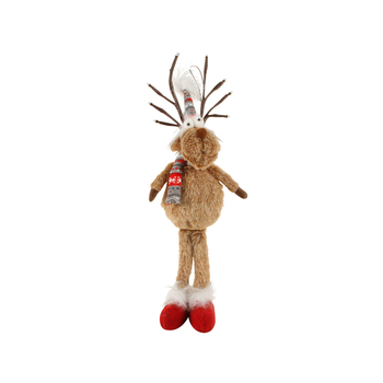 Colours Of Christmas 41x16cm Light Up Plush Reindeer Standing Decor