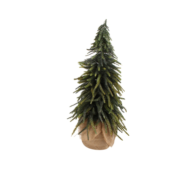 Colours Of Christmas 25x52cm Xmas Tree w/ Jute Base/Silver Glitter