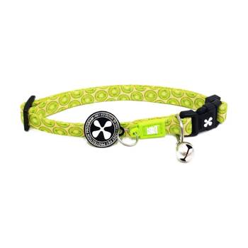 Max & Molly Adjustable Fit Smart ID Cat Collar w/ Bell Kiwi