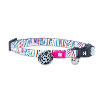 Max & Molly Adjustable Fit Smart ID Cat Collar w/ Bell Magic Zebra