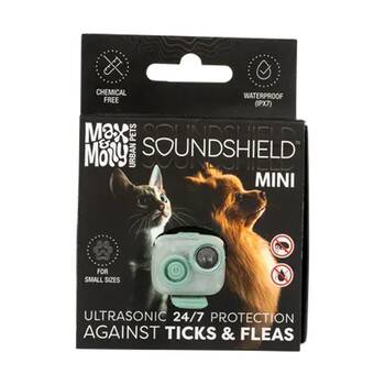 Max & Molly Soundshield Mini 24/7 Ultrasonic Pet Tick Flea Repeller Jade