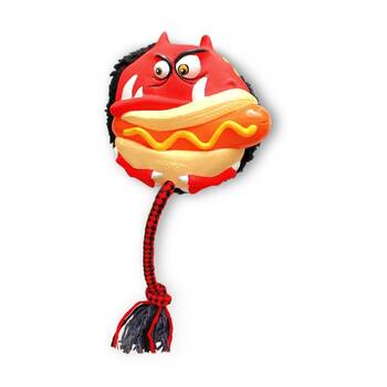 Max & Molly Squeaker Snuggles Dog Chewing Toy w/ Cotton Rope Paco el Diablo