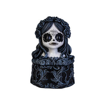 Dead & Beautiful Trinket Box Black Roses Gothic Day of the White and Storage