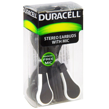 Duracell Earphones With Microphone Black
