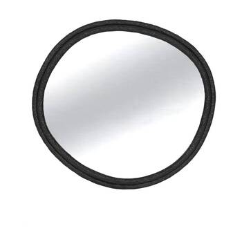 NF Living Wobble Pop Mirror 64x60cm Metal & Glass Finish - Black