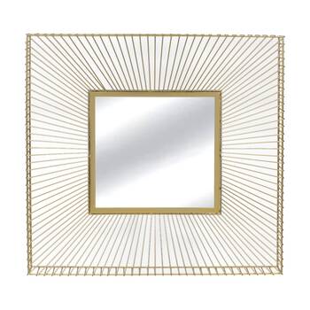 NF Living Reflectric Mirror 91x91cm Metal & Glass Finish - Gold