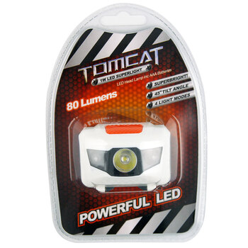 Tomcat 1W Led Head Lamp Inc. AAA Batteries