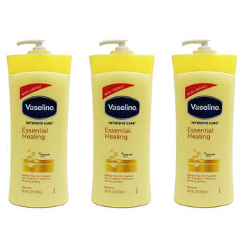 3PK Vaseline Intensive Care Essential Healing Body Lotion For Dry Skin 725ml