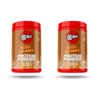 2PK BSc x Violet Crumble Protein Powder Post Workout 700g Caramel Honeycomb