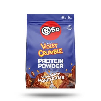 BSc x Violet Crumble Protein Powder Post Workout 400g Chocolate Honeycomb