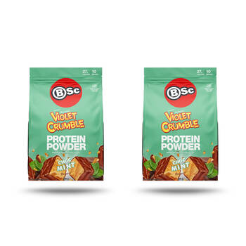 2PK BSc x Violet Crumble Protein Powder Post Workout 400g Chocolate Mint