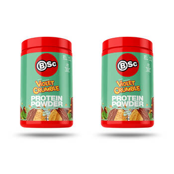 2PK BSc x Violet Crumble Protein Powder Post Workout 700g Chocolate Mint