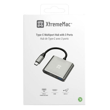 XtremeMac Type-C Hub with HDMI + USB-A + USB-C PD Ports