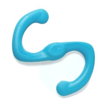 West Paw Bumi Pet Dog Fetch Throwing Soft Chew Toy Small Aqua Blue