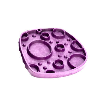 West Paw Bubbles Feast Pet Dog Lick Mat Slow Feeder Plate Tropic Red