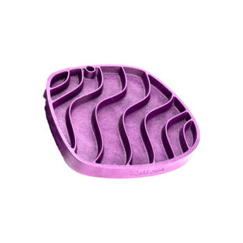 West Paw Waves Feast Pet Dog Lick Mat Slow Feeder Plate Tropic Red