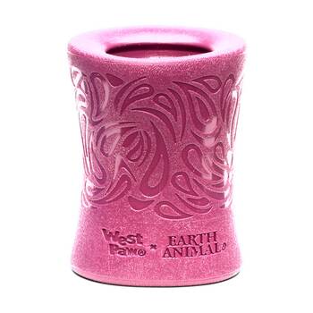 West Paw Funnl Pet Dog Treat Dispenser Soft Chew Toy Tropic Red