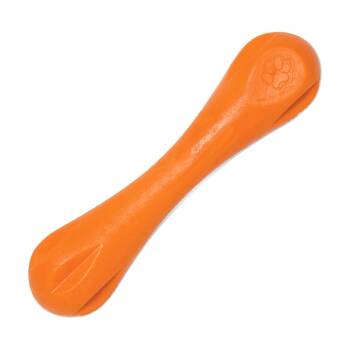 West Paw Hurley Bone Pet Dog Fetch Throwing Chew Toy Large Tangerine