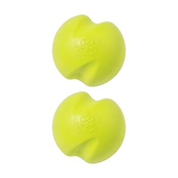 2PK West Paw Jive Pet Dog Ball Throwing Soft Chew Toy Small Granny Smith