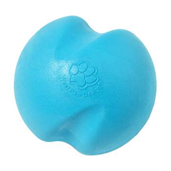 West Paw Jive Pet Dog Ball Throwing Soft Chew Toy Extra Small Aqua Blue
