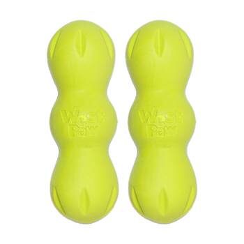 2PK West Paw Rumpus Durable Pet Dog Throwing Soft Super Chew Toy Small Granny Smith