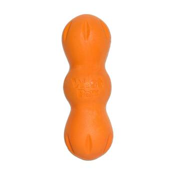 West Paw Rumpus Durable Pet Dog Throwing Soft Super Chew Toy Medium Tangerine