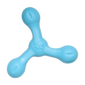 West Paw Skamp Pet Dog Fetch Throwing Soft Chew Toy Aqua