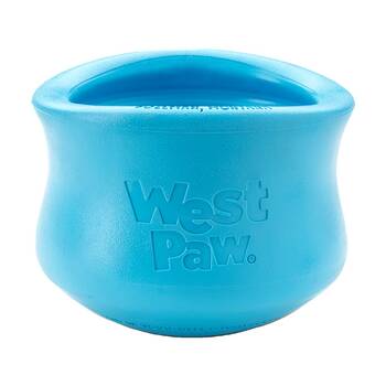 West Paw Toppl Pet Dog Treat Dispenser Feeding Accessory Large Aqua Blue