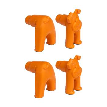 2x 2pc West Paw Toppl Stopper Pet Dog Feeding Accessory Tangerine