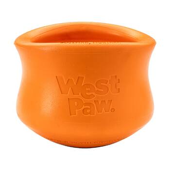 West Paw Toppl Stopper Pet Dog Feeding Accessory Large Tangerine