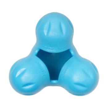 West Paw Tux Pet Dog Treat Dispenser Soft Chew Toy Small Aqua Blue