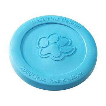 West Paw Zisc Pet Dog Flying Disc Fetch Throwing Toy Large Aqua Blue