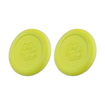 2PK West Paw Zisc Pet Dog Flying Disc Fetch Throwing Toy Small Granny Smith