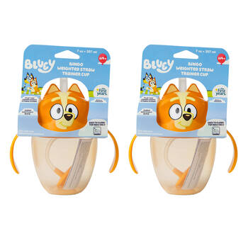 2PK The First Years Bingo Weighted Straw Trainer/Sippy Cup 207ml 6 Months+